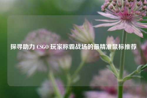 探寻助力 CSGO 玩家称霸战场的最精准鼠标推荐