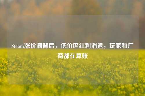 Steam涨价潮背后，低价区红利消退，玩家和厂商都在算账