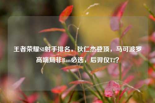 王者荣耀S8射手排名，狄仁杰登顶，马可波罗高端局非Ban必选，后羿仅T2？