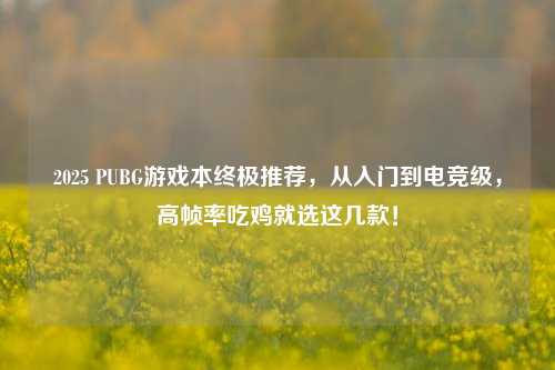 2025 PUBG游戏本终极推荐，从入门到电竞级，高帧率吃鸡就选这几款！