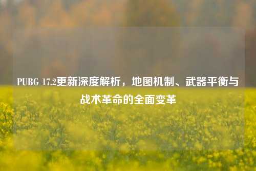 PUBG 17.2更新深度解析,地图机制、武器平衡与战术革命的全面变革