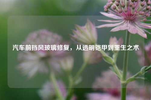 汽车前挡风玻璃修复,从透明铠甲到重生之术