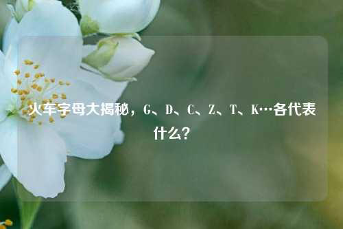 火车字母大揭秘，G、D、C、Z、T、K…各代表什么？