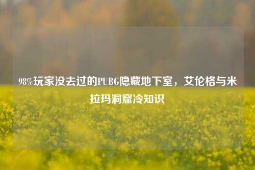 98%玩家没去过的PUBG隐藏地下室，艾伦格与米拉玛洞窟冷知识