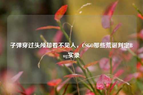 子弹穿过头颅却看不见人，CSGO那些荒诞判定Bug实录