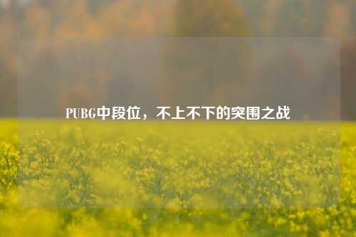 PUBG中段位，不上不下的突围之战