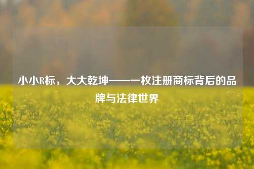 小小R标，大大乾坤——一枚注册商标背后的品牌与法律世界