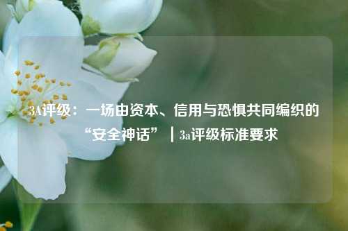 3A评级：一场由资本、信用与恐惧共同编织的“安全神话”｜3a评级标准要求