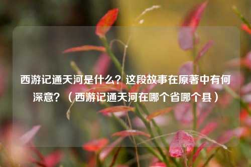 西游记通天河是什么？这段故事在原著中有何深意？（西游记通天河在哪个省哪个县）