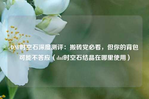 DNF时空石深度测评：搬砖党必看，但你的背包可能不答应（dnf时空石结晶在哪里使用）